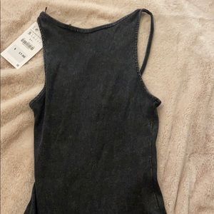 Zara bodysuit black denim washed XS